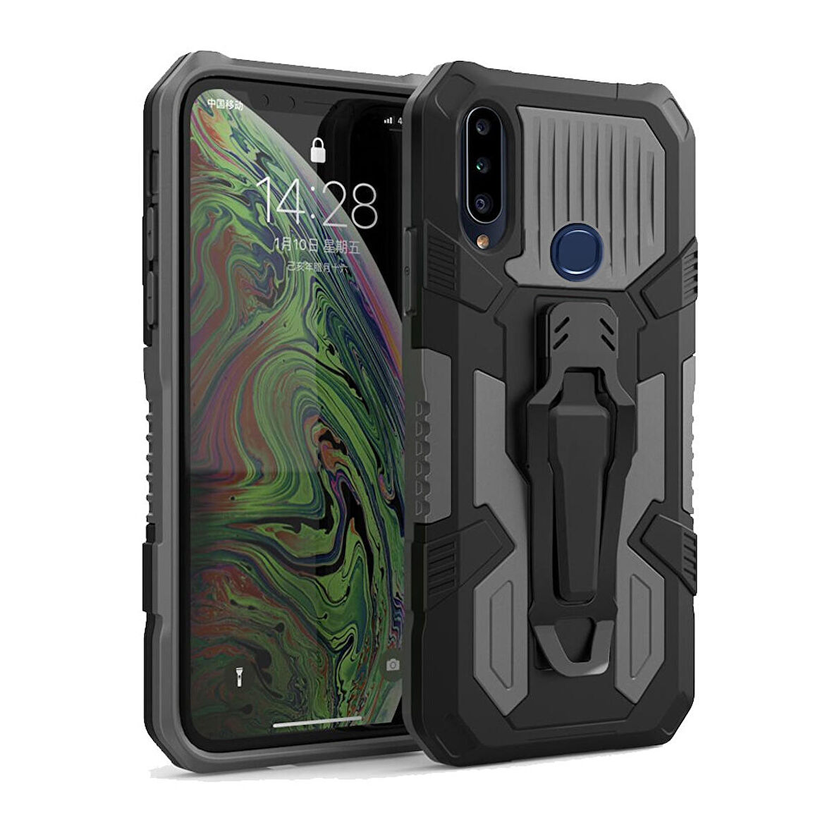 Samsung Galaxy A20S Zırh Tank Kılıf Yüksek Koruma