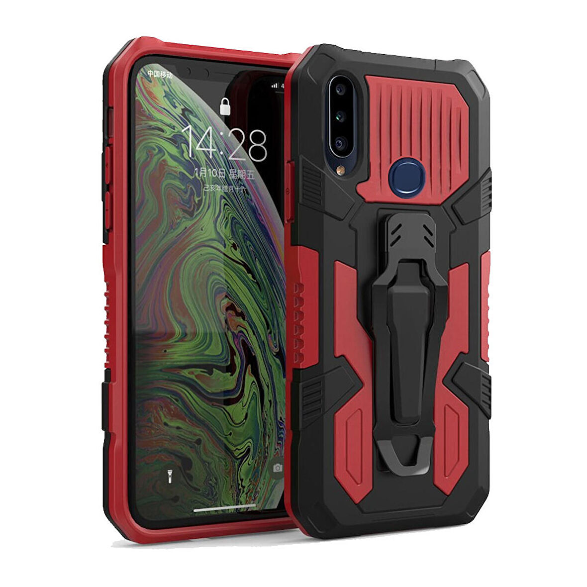 Samsung Galaxy A20S Zırh Tank Kılıf Yüksek Koruma