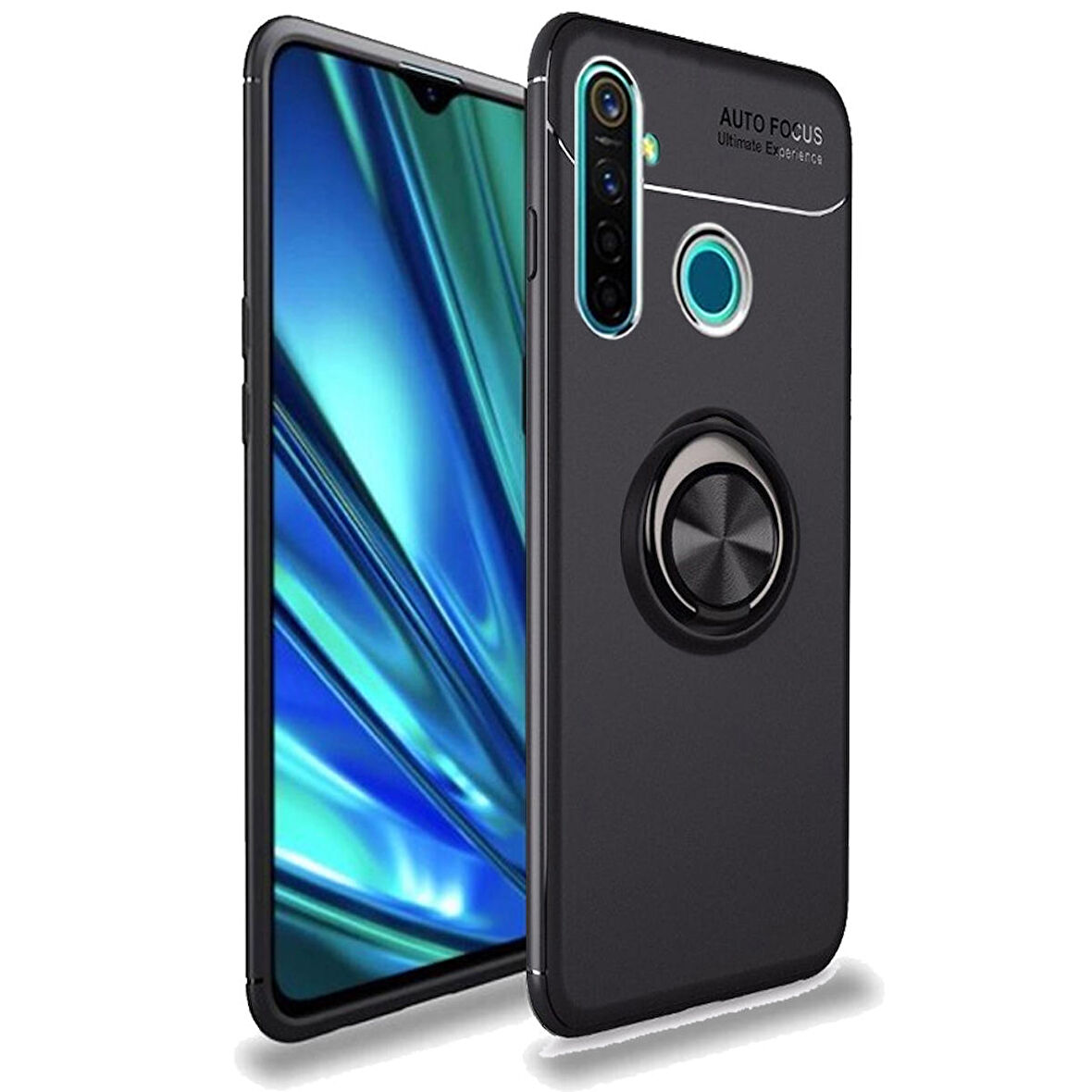 Realme 5 Yüzüklü Power Silikon Kılıf