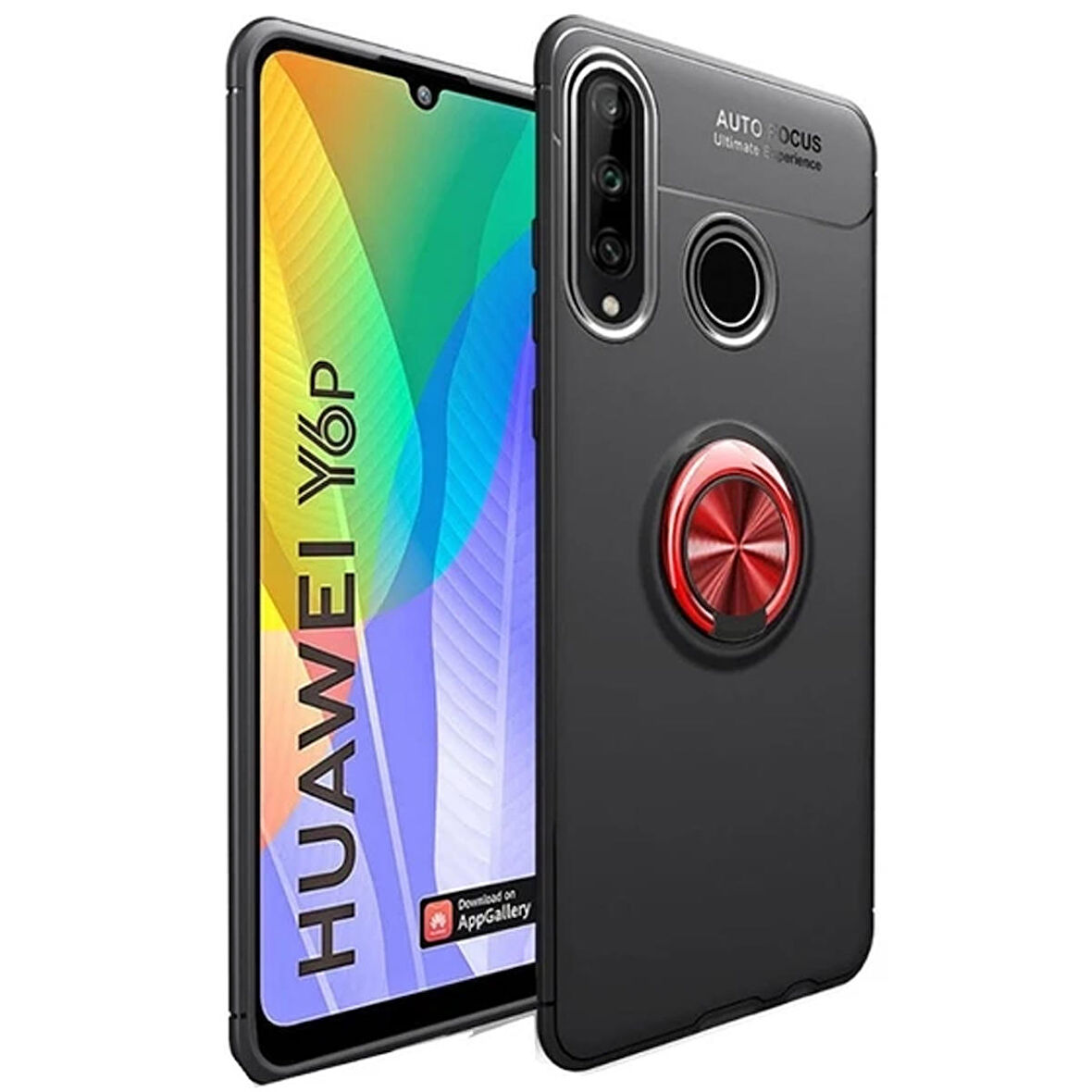 Huawei Y6P Yüzüklü Power Silikon Kılıf