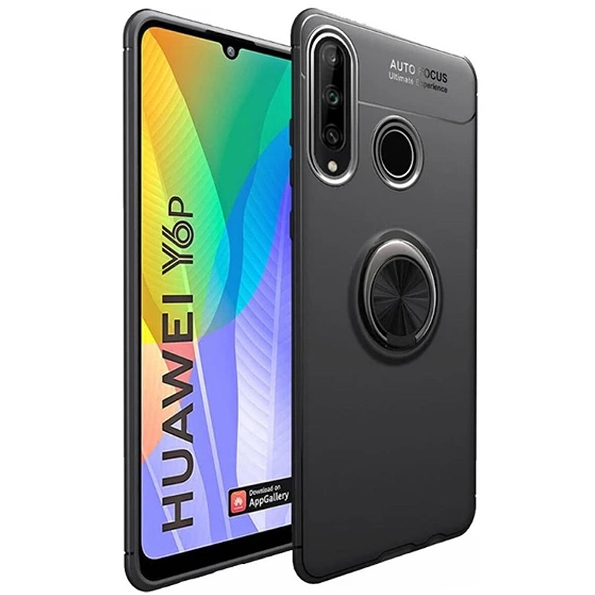 Huawei Y6P Yüzüklü Power Silikon Kılıf