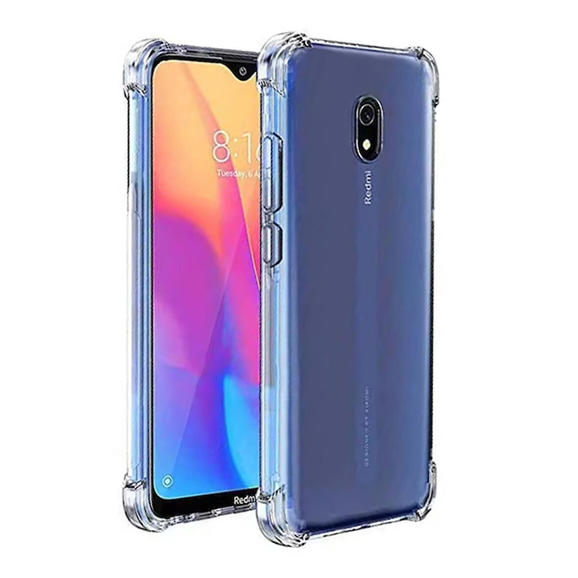 Xiaomi Redmi 8A Shock Absorbing Darbe Emicili Şeffaf Silikon Kılıf