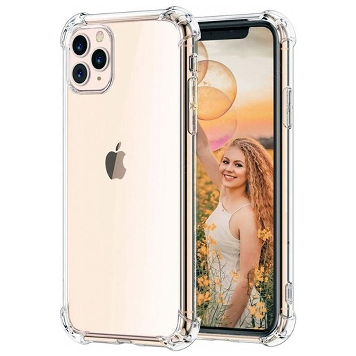 Apple Iphone 11 Pro Max Shock Absorbing Darbe Emicili Şeffaf Silikon Kılıf