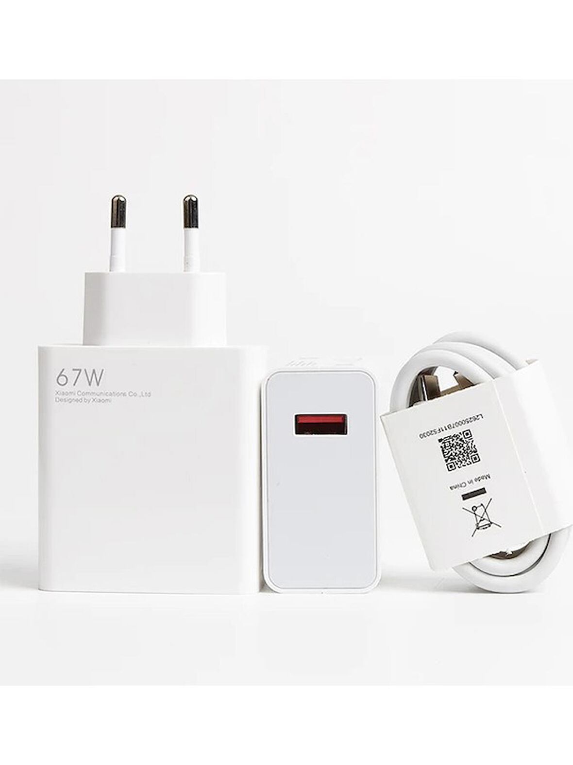 Xiaomi Type-C 67 Watt Hızlı Şarj Aleti Beyaz