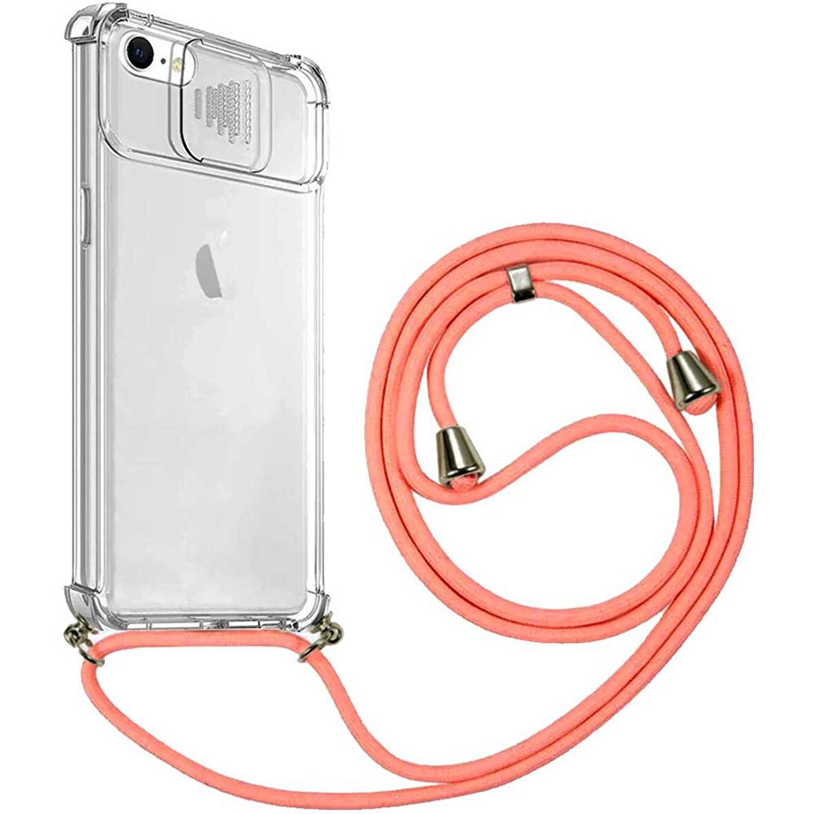 Apple iPhone 6 İp Askılı Şeffaf Kamera Korumalı Kılıf