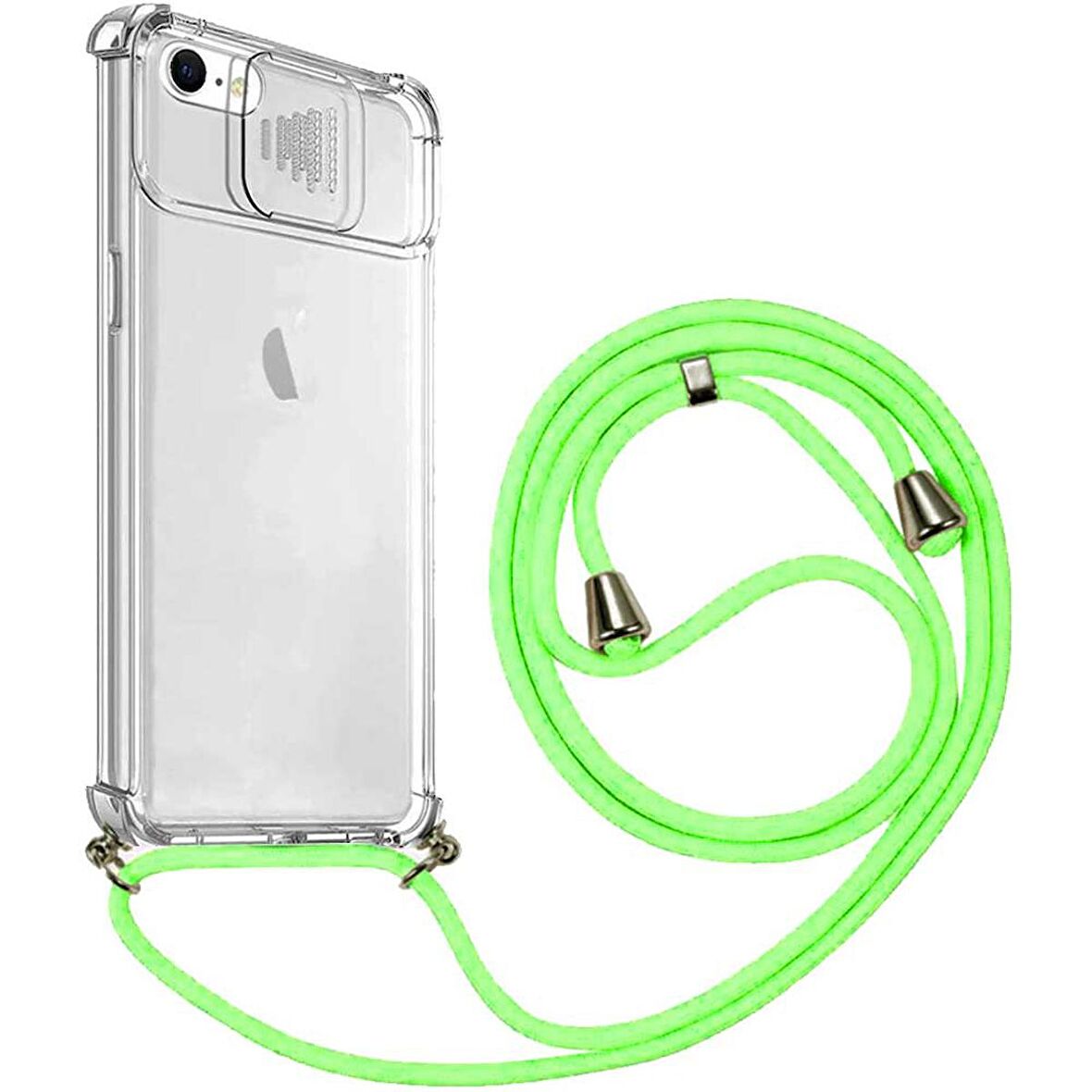 Apple iPhone 6 İp Askılı Şeffaf Kamera Korumalı Kılıf