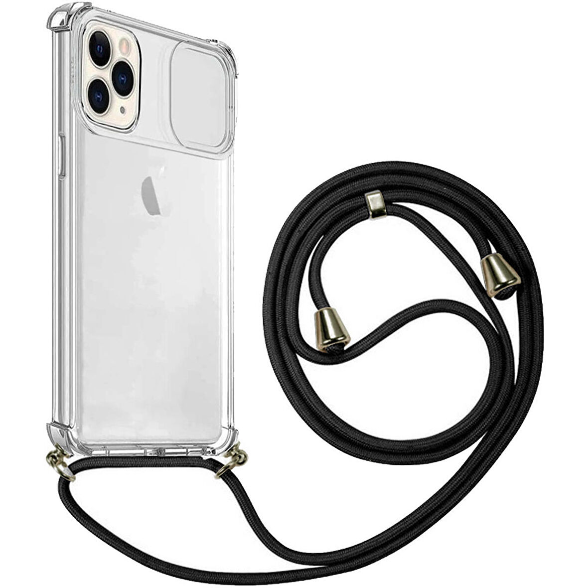 Apple iPhone 11 Pro İp Askılı Şeffaf Kamera Korumalı Kılıf