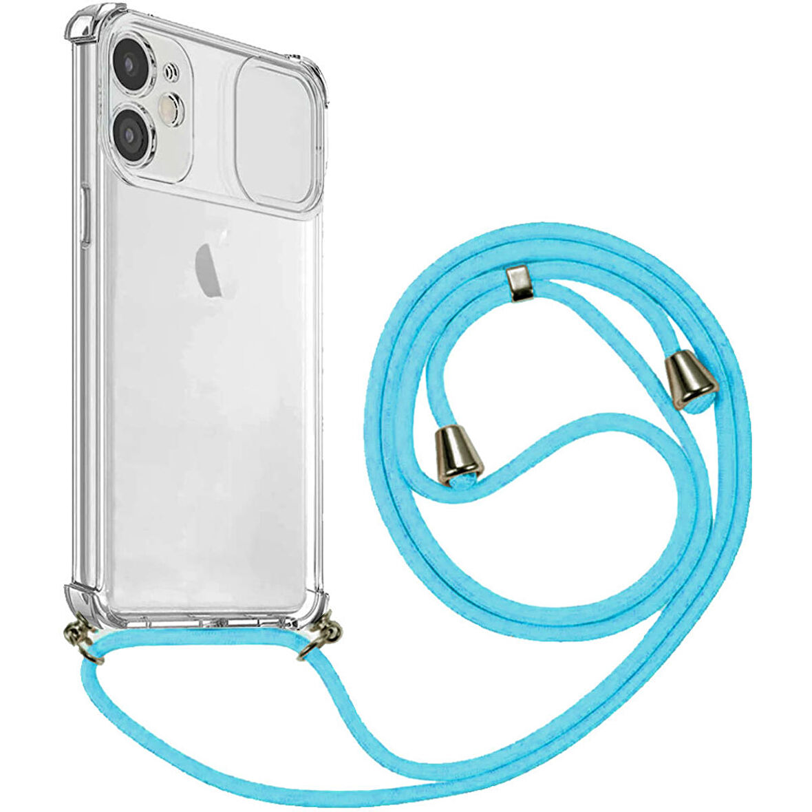Apple iPhone 11 İp Askılı Şeffaf Kamera Korumalı Kılıf