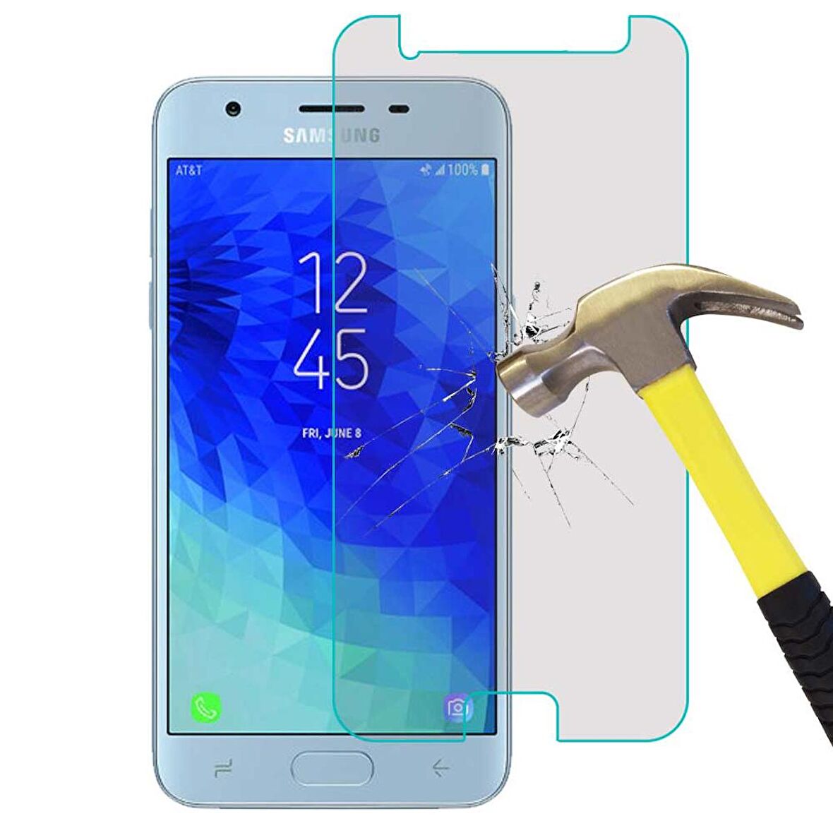Samsung Galaxy J3 2018 Temperli Kırılmaz Cam Ekran Koruyucu