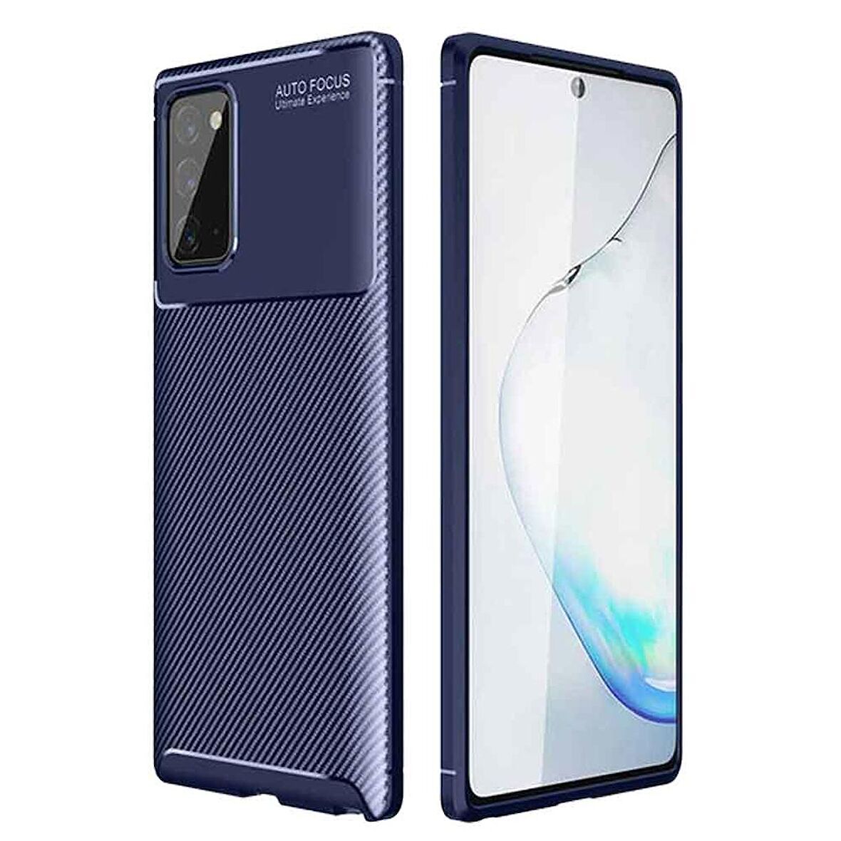 Samsung Galaxy Note 20 Plus Karbon Desenli Negro Silikon Kılıf