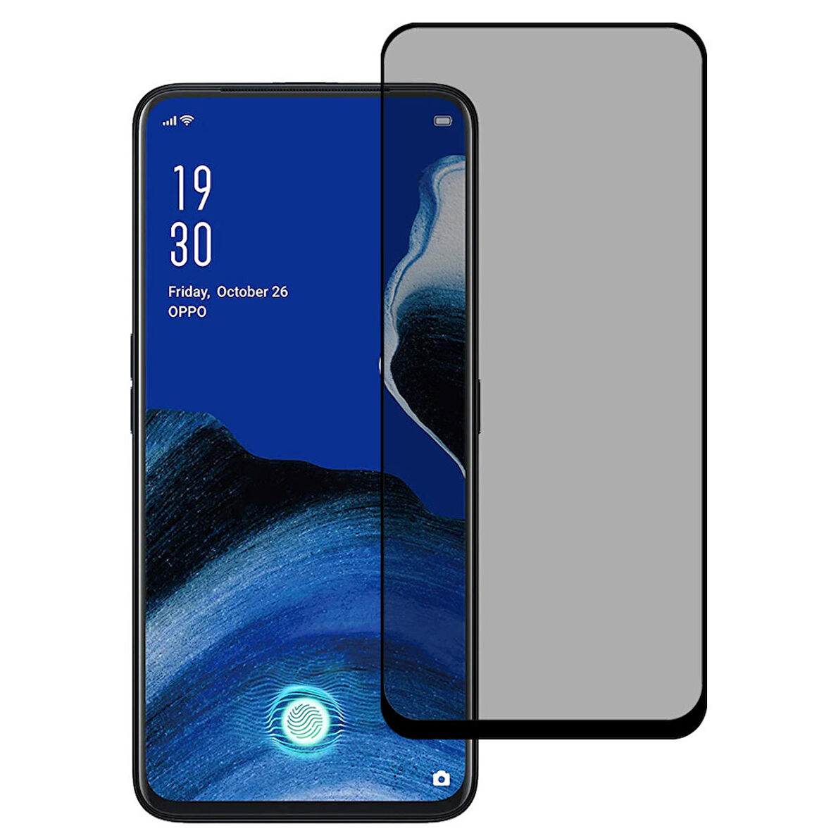 Oppo Reno 2 Yandan Görünmeyen 5D Hayalet Cam Ekran Koruyucu