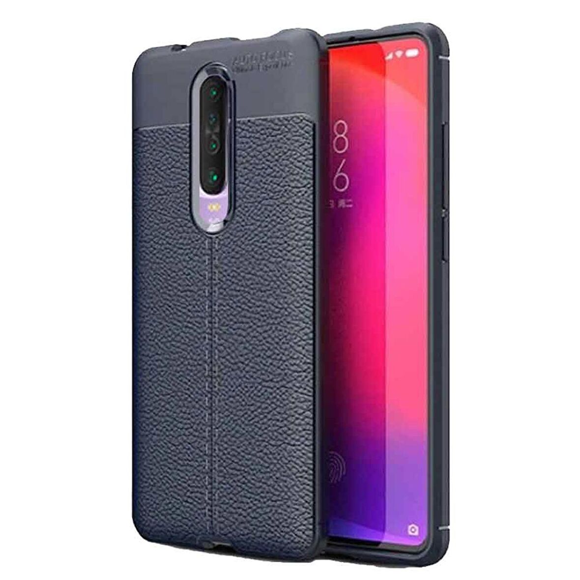 Xiaomi Redmi K30 Deri Görünümlü Firo Silikon Kılıf