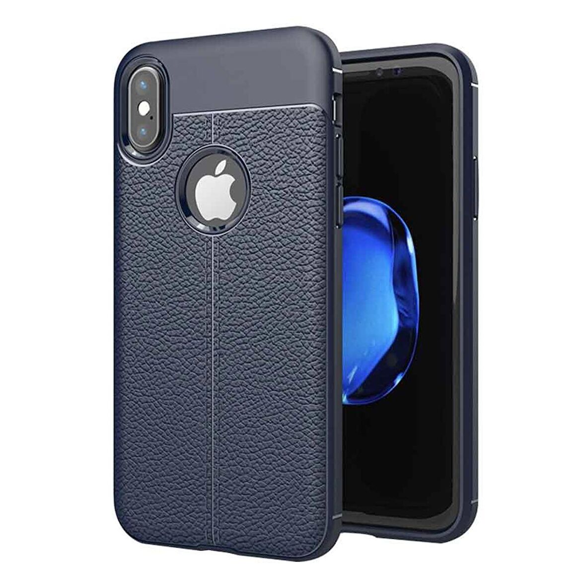 Apple iPhone XS Max Deri Görünümlü Firo Silikon Kılıf