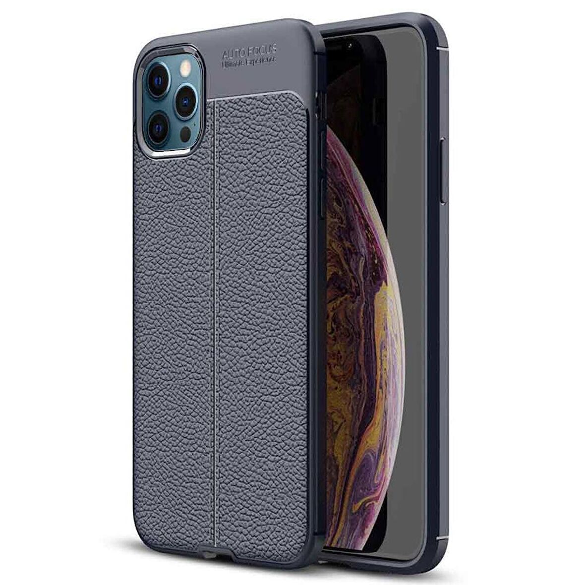 Apple IPhone 12 Pro Max Deri Görünümlü Firo Silikon Kılıf