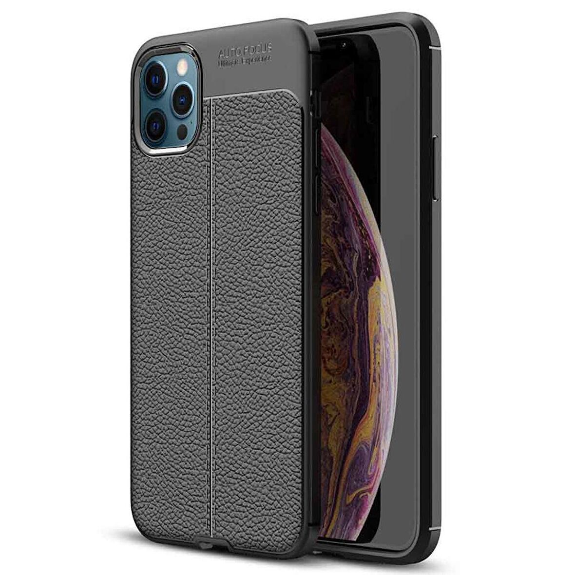 Apple IPhone 12 Pro Max Deri Görünümlü Firo Silikon Kılıf