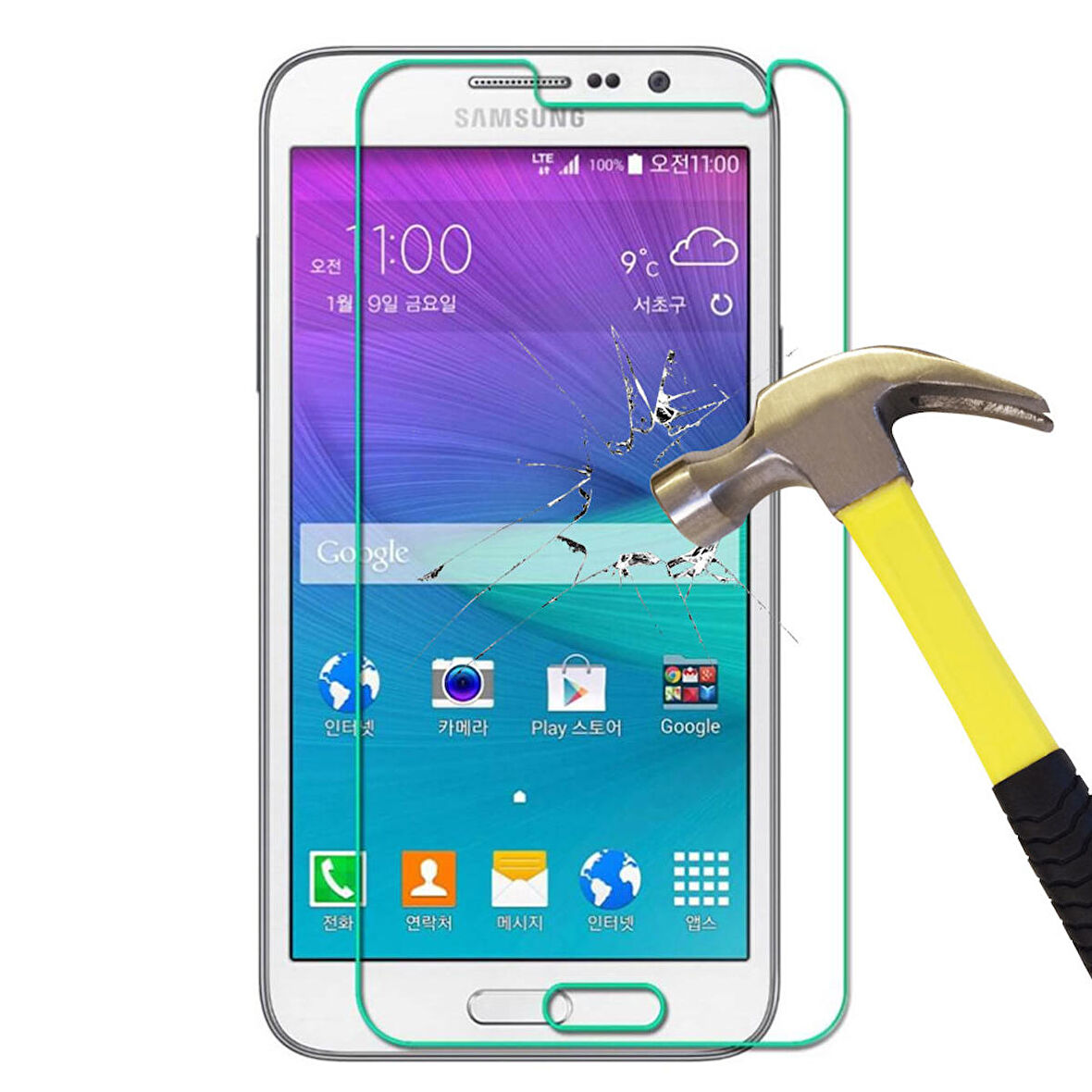 Samsung Galaxy Garnd Max G7200 Temperli Kırılmaz Cam Ekran Koruyucu