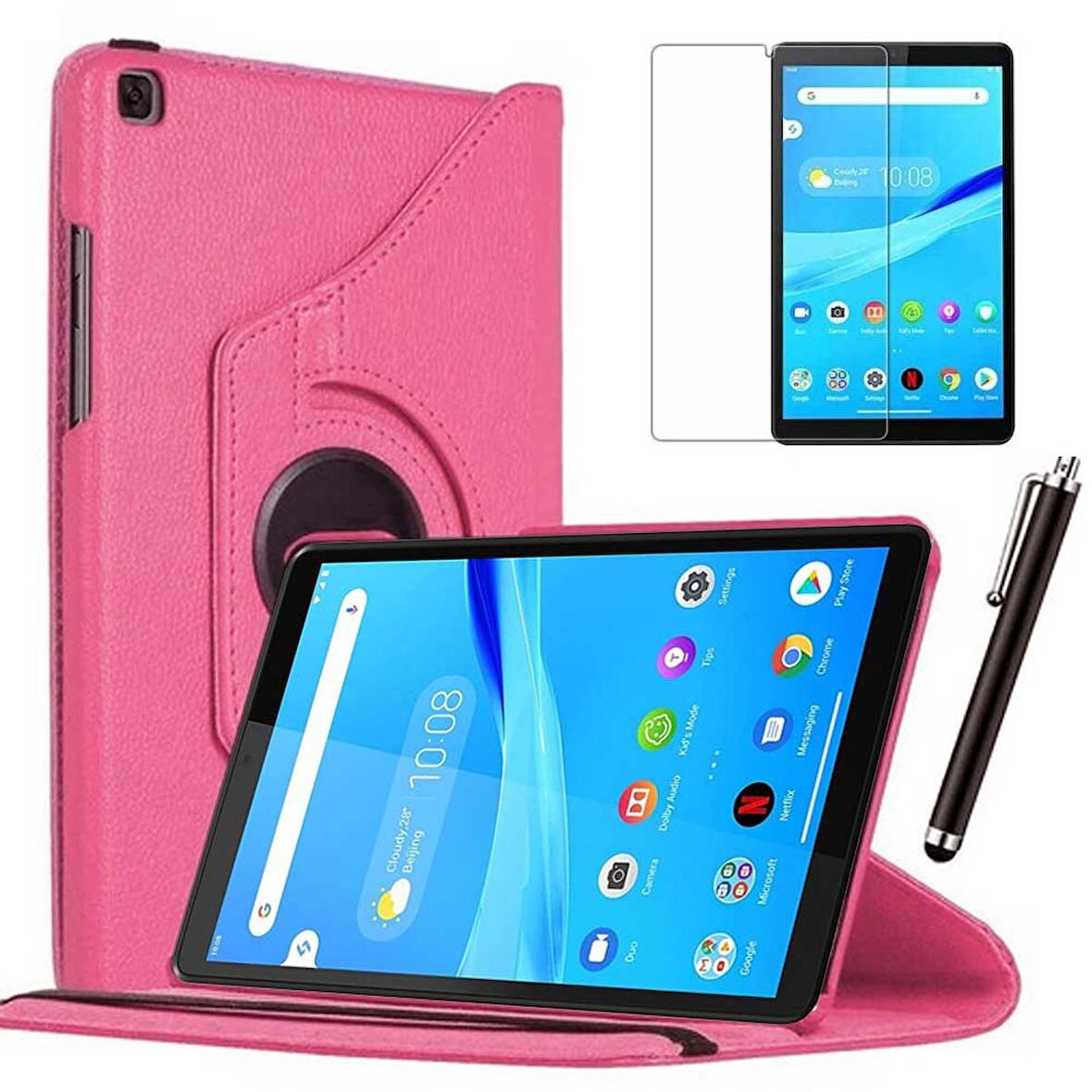 Lenovo Tab M8 8505 / 8705 Uyumlu 8 inç Kılıf Ekran Koruyucu Kalem Set
