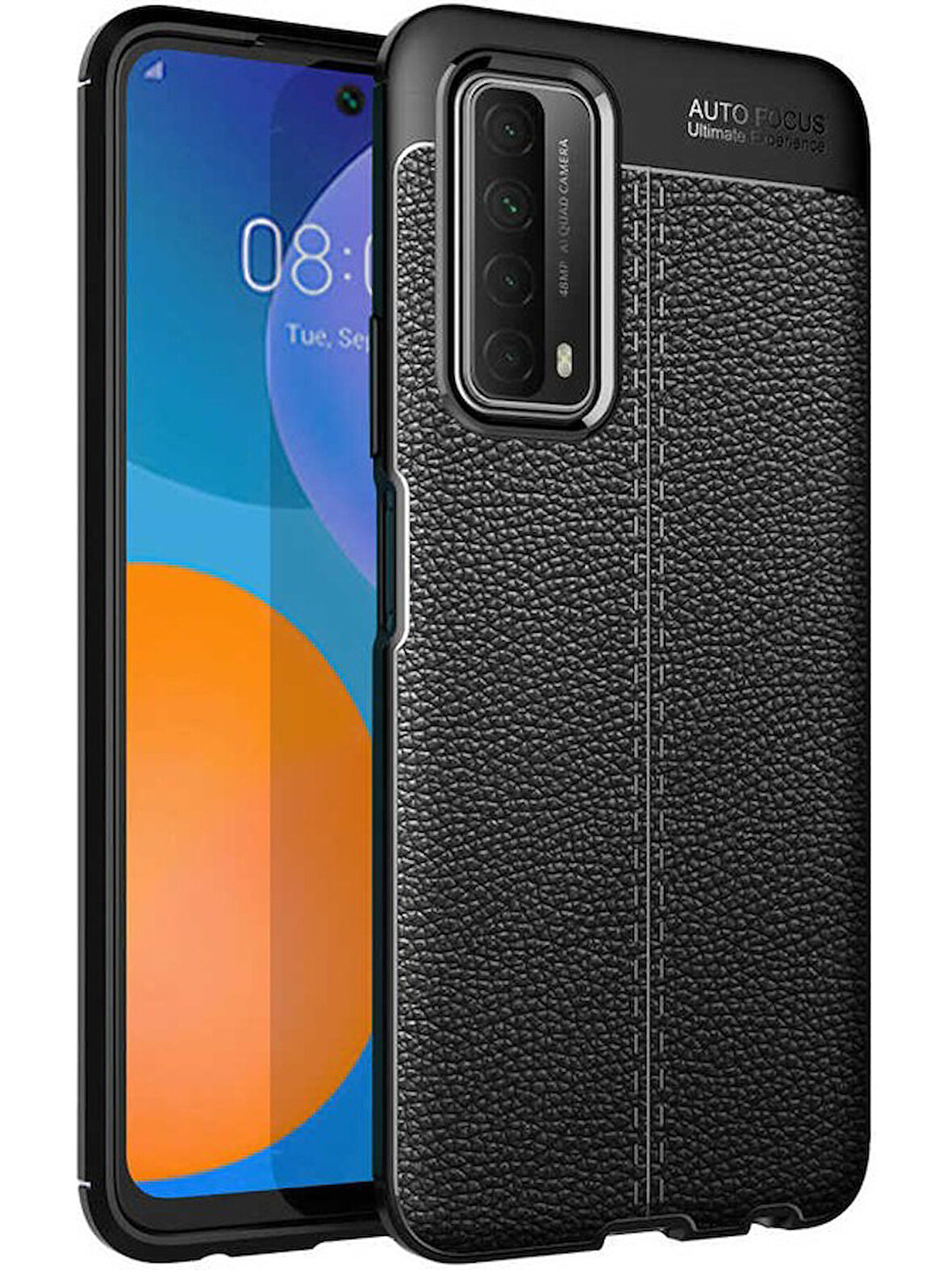 Huawei P Smart 2021 Deri Görünümlü Firo Silikon Kılıf