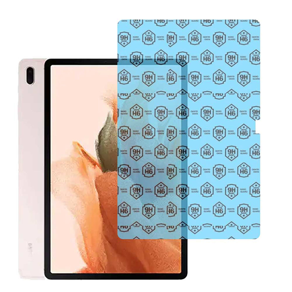 Samsung Galaxy Tab S7 Fe T737 Kılıf T735 T730 Uyumlu Tablet Nano Cam Ekran Koruyucu