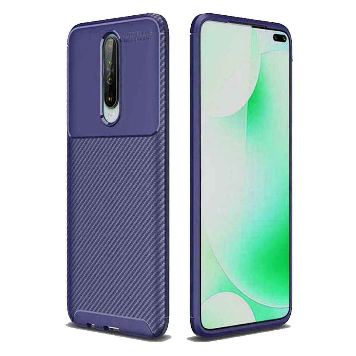 Xiaomi Redmi K30 Karbon Desenli Negro Silikon Kılıf