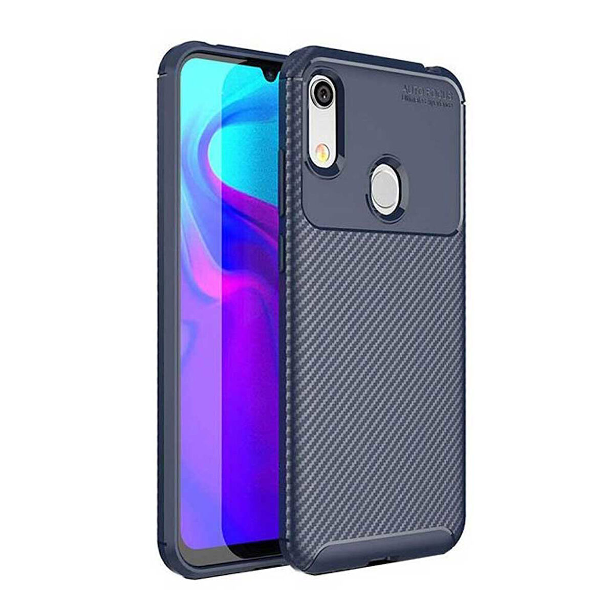 Huawei Y6S 2019 Uyumlu Karbon Desenli Negro Silikon Kılıf