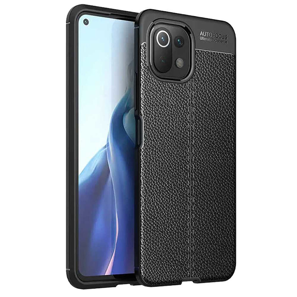 Xiaomi Mi 11 Deri Görünümlü Firo Silikon Kılıf