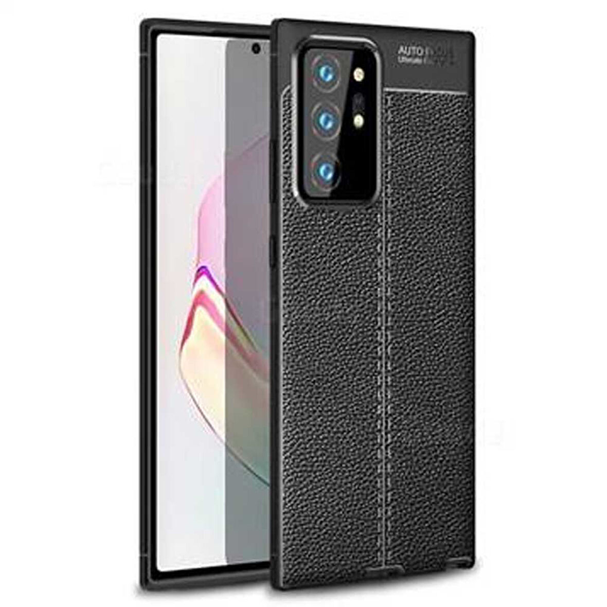 Samsung Galaxy Note 20 Ultra Deri Görünümlü Firo Silikon Kılıf