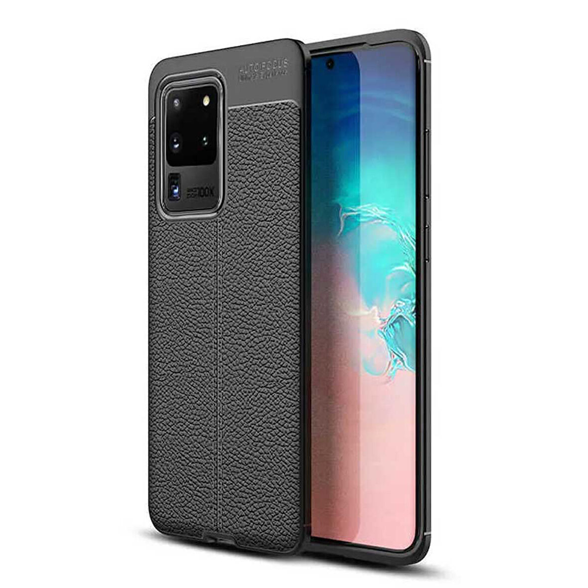Samsung Galaxy S20 Ultra Deri Görünümlü Firo Silikon Kılıf