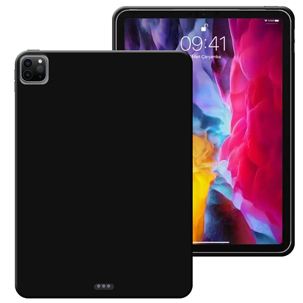 Apple iPad Pro 12,9 inç 5. Nesil Uyumlu A2378 , A2461 , A2379 Rubber Yıkanabilir Silikon Kılıf