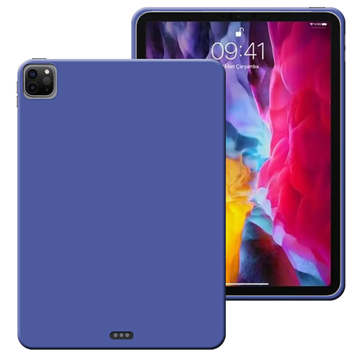 Apple iPad Pro 12,9 inç 6. Nesil Uyumlu A2436 , A2437 , A2764 Rubber Yıkanabilir Silikon Kılıf