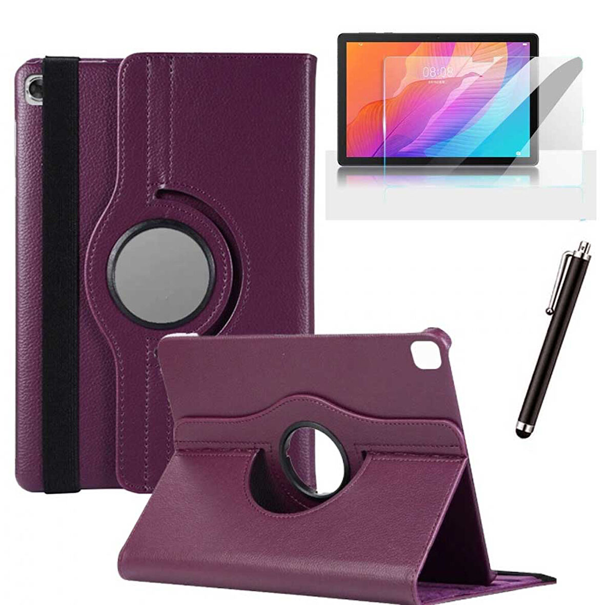 Huawei MatePad T10 / T10S Uyumlu Tablet Kılıfı Ekran Koruyucu Kalem Set