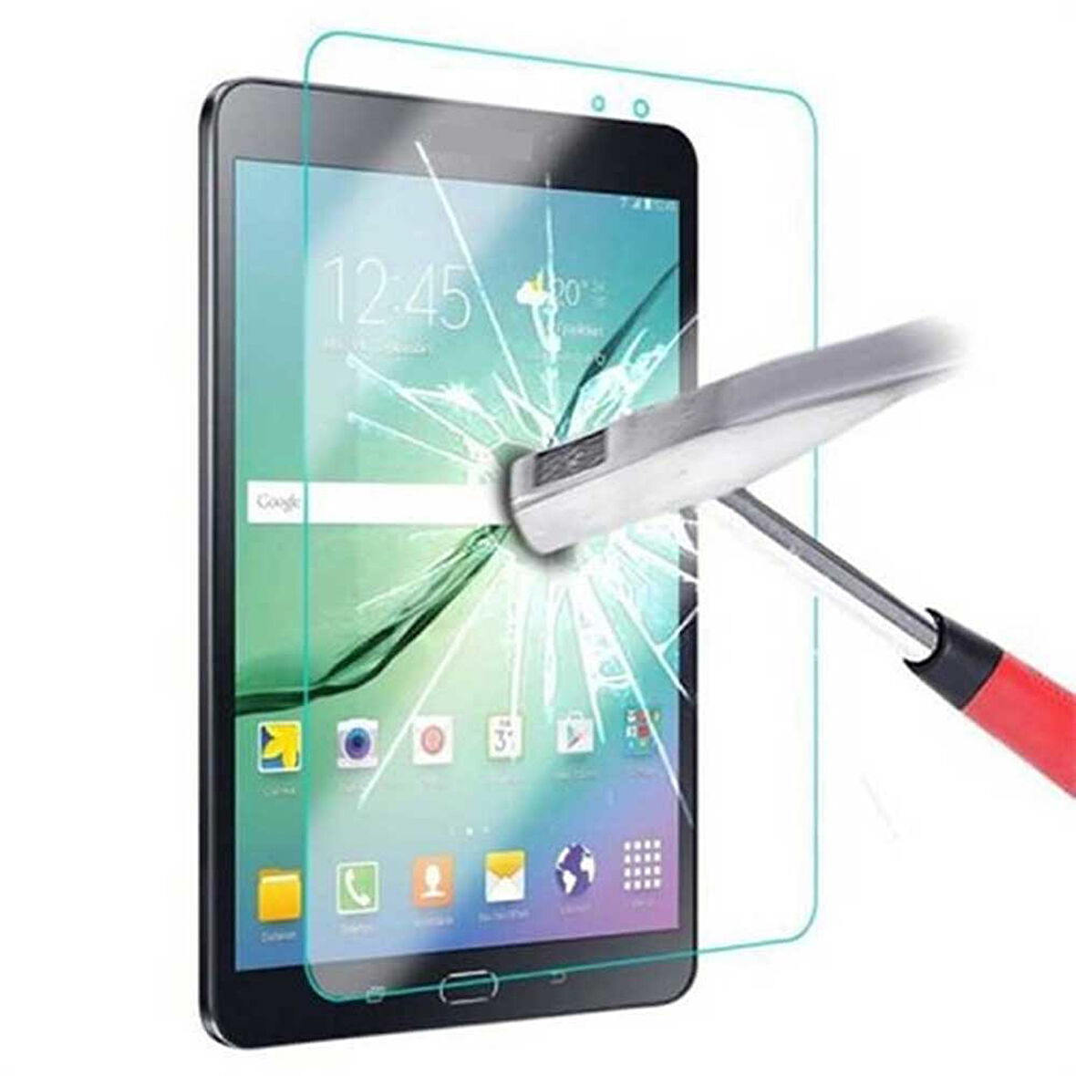 Samsung Galaxy Tab A SM T550 Uyumlu Ekran Koruyucu Kırılmaz Cam