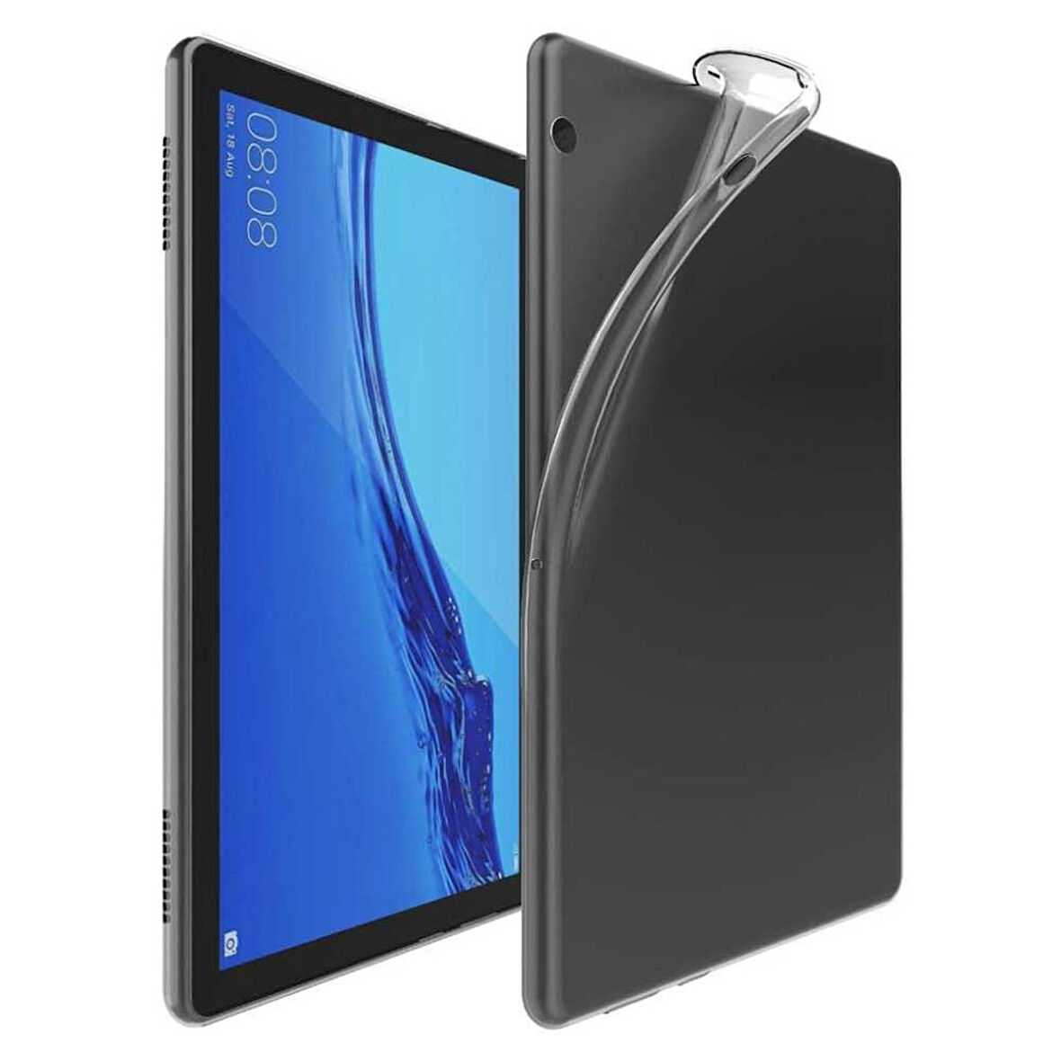 Huawei MediaPad T5 10 inç Uyumlu Şeffaf Silikon Tablet Kılıfı