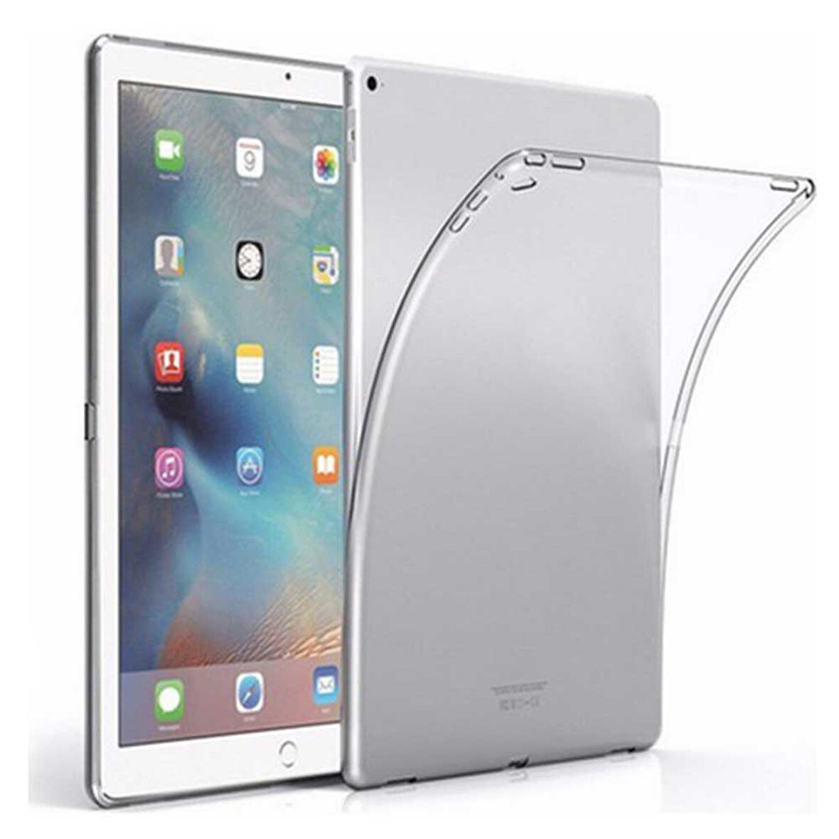 Apple iPad 5 Nesil Uyumlu A1822 A1823 Şeffaf Silikon Tablet Kılıfı