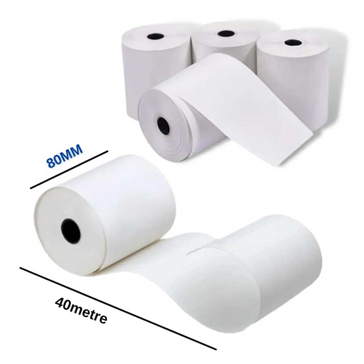 Termal Adisyon Yazıcı Kağıdı Rulosu 80x40 Adisyon Yazıcı Kağıdı (50 Adet)