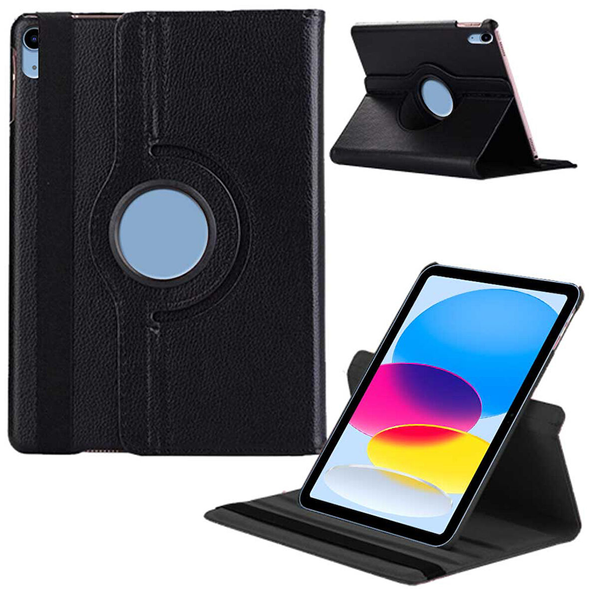 Apple iPad 10. Nesil Uyumlu 10,9 inç A2696 A2757 Döner Standlı Tablet Kılıfı