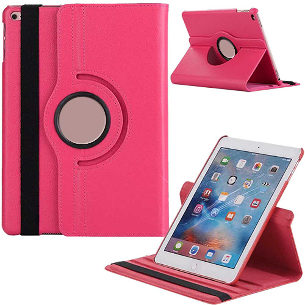 Apple iPad Mini 1 / Mini 2 / Mini 3 Uyumlu Döner Standlı Tablet Kılıfı