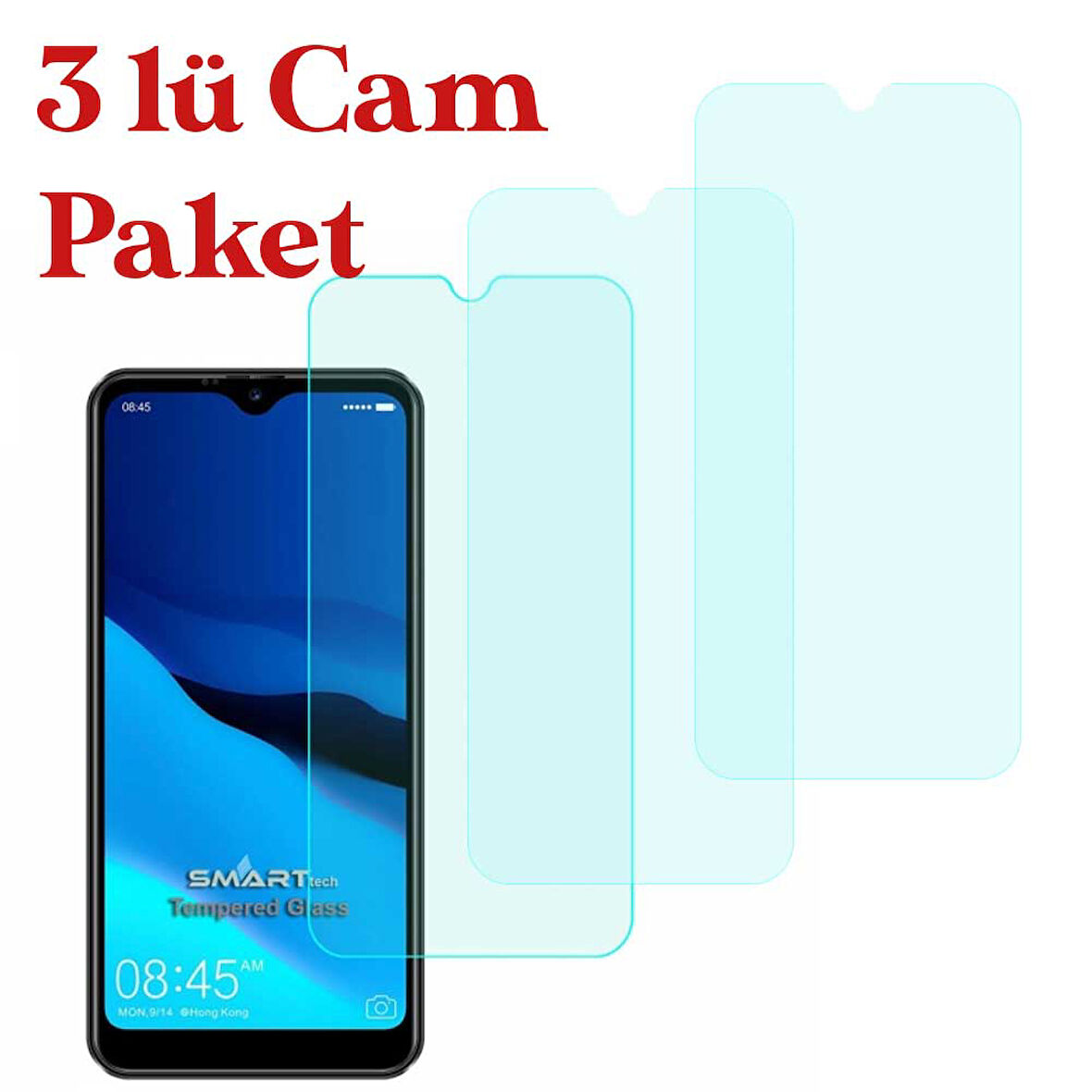 Reeder P13 Blue Temperli Kırılmaz Cam Ekran Koruyucu 3 Lü Set