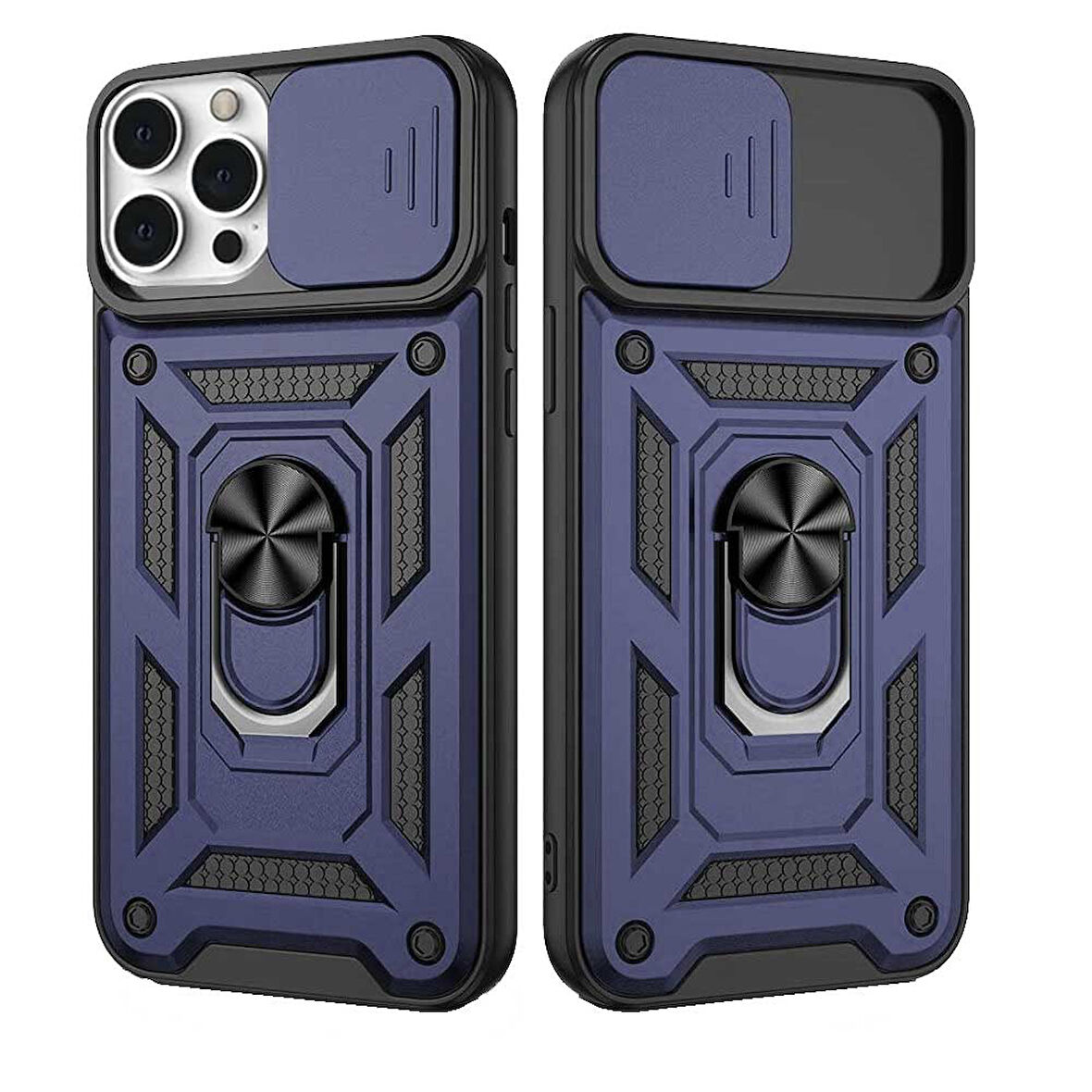 Apple iPhone 12 Pro Max Uyumlu Kızaklı Kamera Korumalı Tank Kılıf