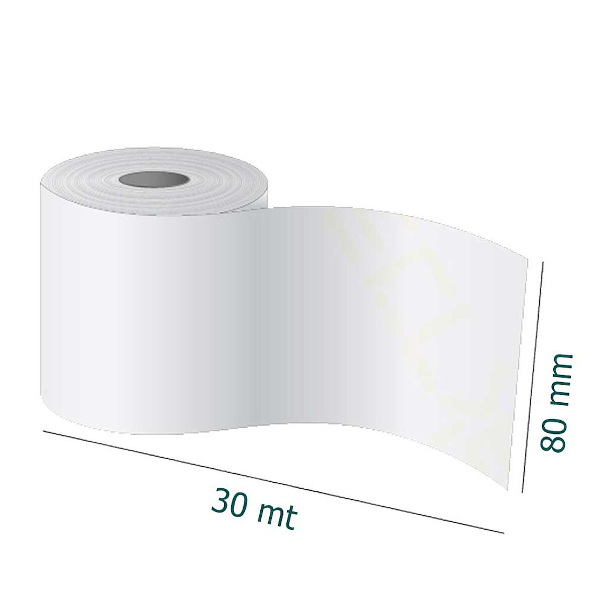 Termal Adisyon Yazıcı Kağıdı Rulosu 80x30 Adisyon Yazıcı Kağıdı (10LU)