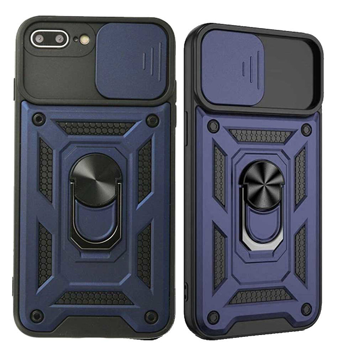 Apple iPhone 7 Plus / 8 Plus Uyumlu Kızaklı Kamera Korumalı Tank Kılıf