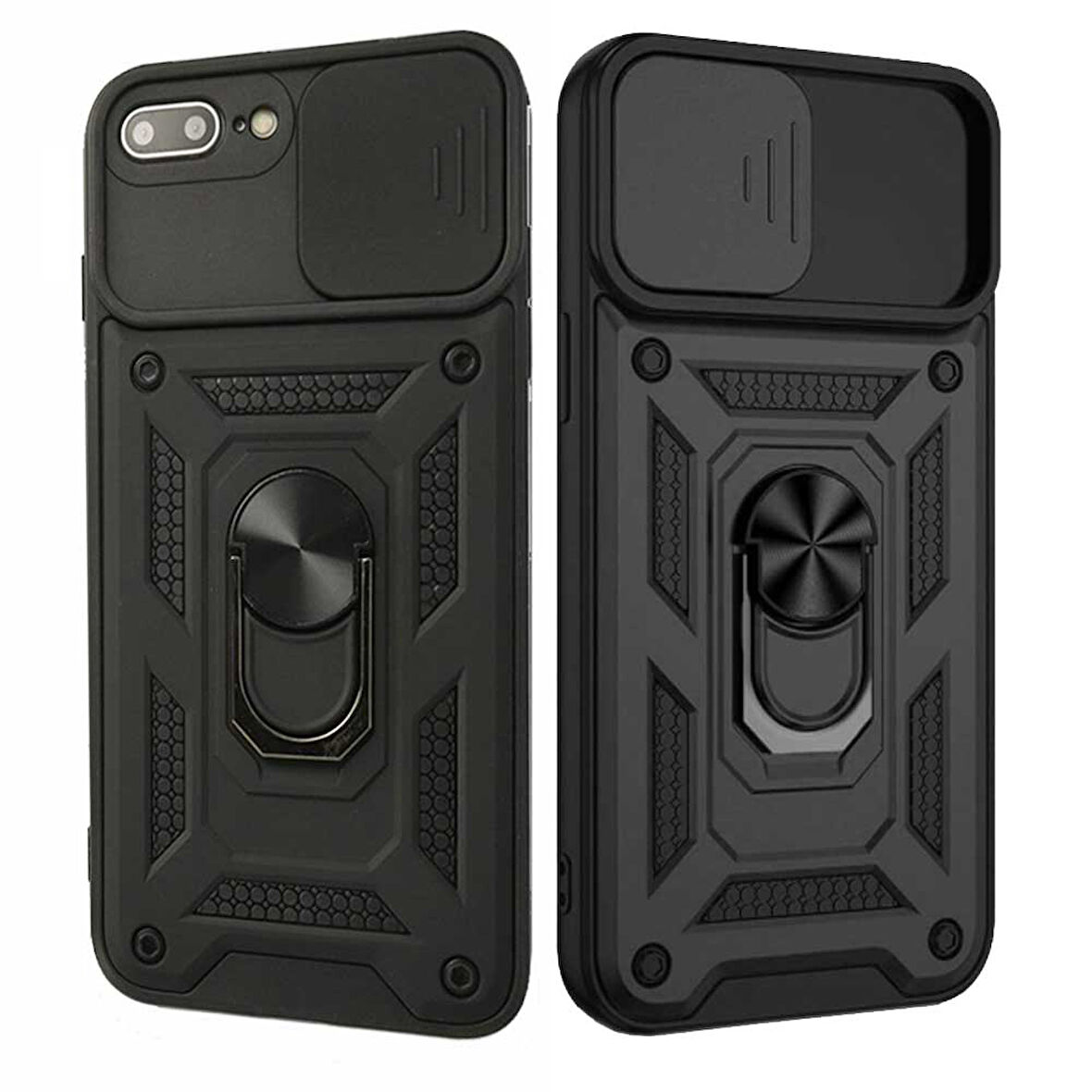 Apple iPhone 7 Plus / 8 Plus Uyumlu Kızaklı Kamera Korumalı Tank Kılıf