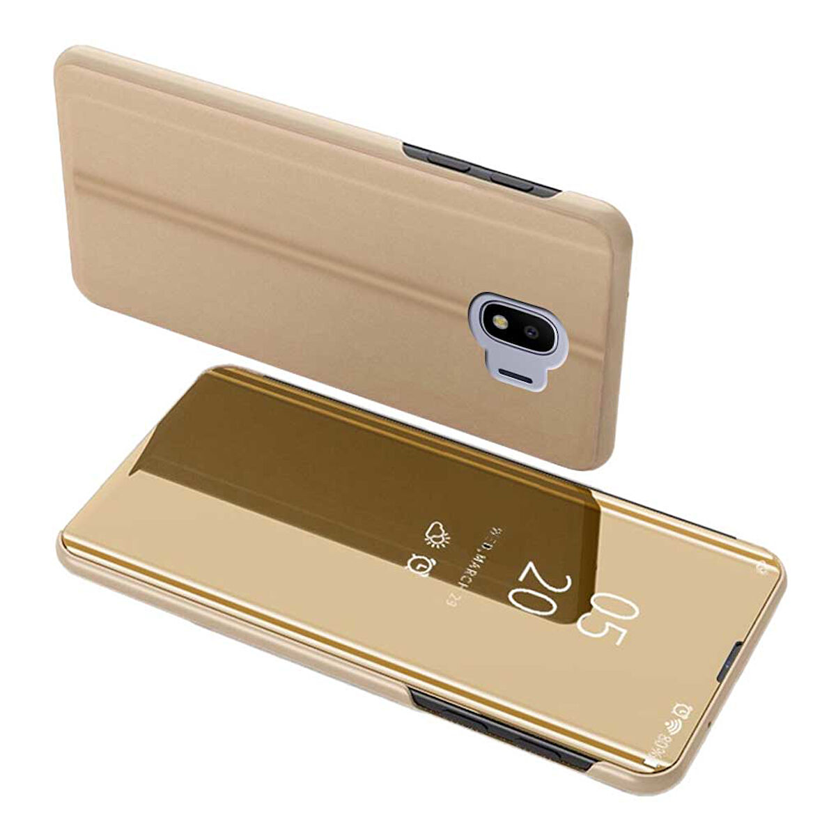 Samsung Galaxy J4 2018 Uyumlu Aynalı Kapaklı Lüx Kılıf