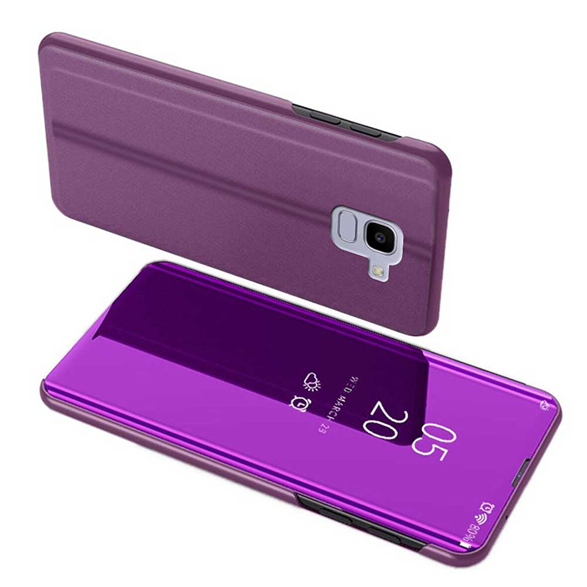 Samsung Galaxy J6 2018 Uyumlu Aynalı Kapaklı Lüx Kılıf