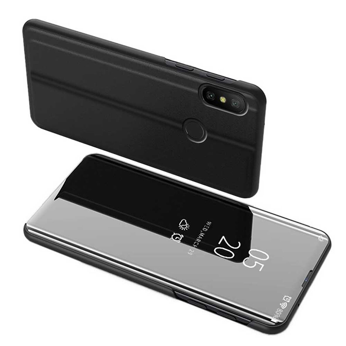 Xiaomi Redmi Note 7 Pro Uyumlu Aynalı Kapaklı Lüx Kılıf