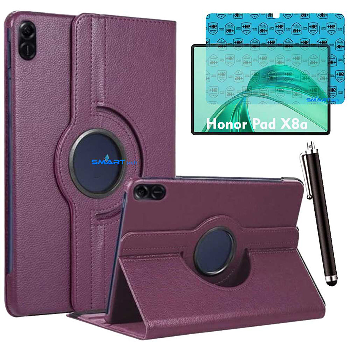 Honor Pad X8A Uyumlu 11 inç Tablet Kılıfı Ekran Koruyucu ve Kalem Set