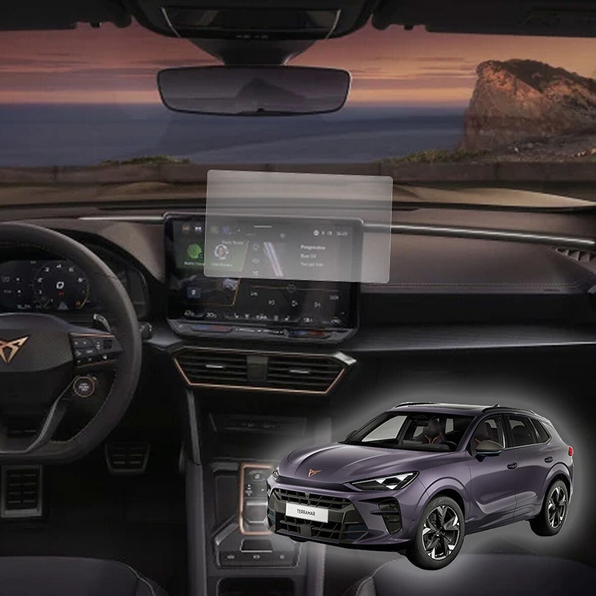 Cupra Terramar Multimedya Paneli Uyumlu Nano Cam Ekran Koruyucu