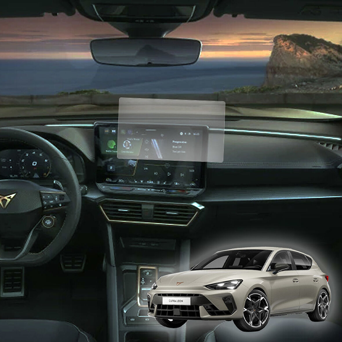 Cupra Leon Multimedya Paneli Uyumlu Nano Cam Ekran Koruyucu