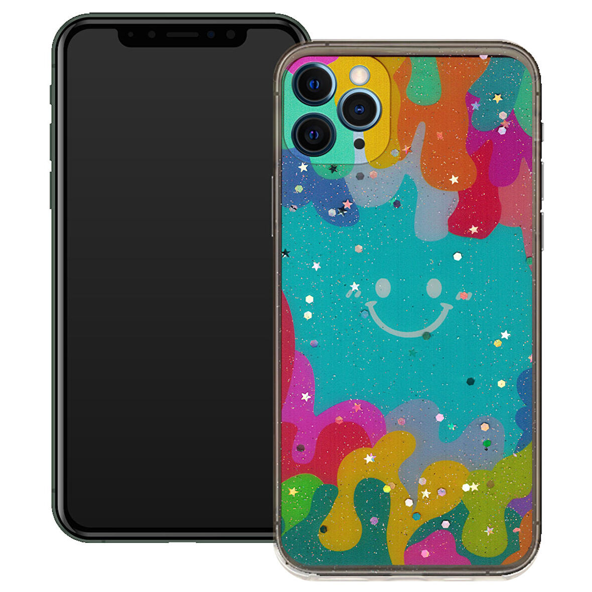 Apple Iphone 11 Pro Gülen Yüz Sert Slikon Kılıf