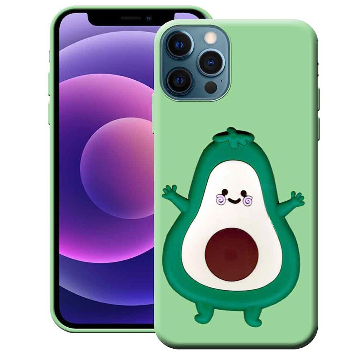 Apple Iphone 12 Pro Max Cartoon Silikon Telefon Kılıfı